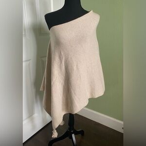 Ann Taylor Cream One Shoulder Throw
